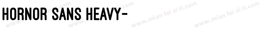 hornor sans heavy字体转换